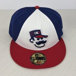 Oklahoma City OKC 89ers "Abner 89er" New Era 59Fifty Fitted Cap Hat‎ 7 3/8 NEW